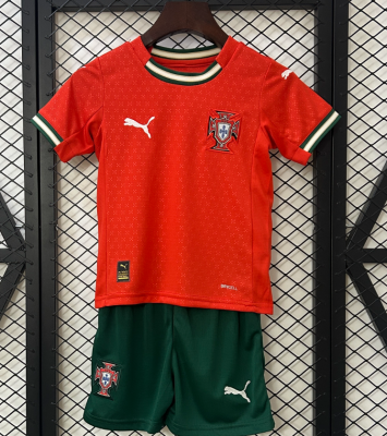 2025/26 Portuga Home Red Kids Soccer Jersey product image