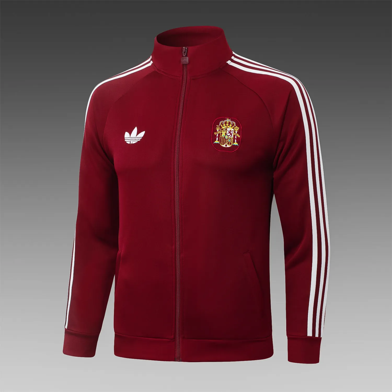 2026/27 Spain Brown Red Half Pull Tracksuit detail image