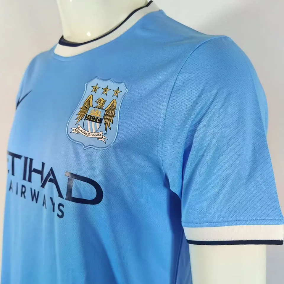 2013/14 Man City Home Blue Retro.. detail image