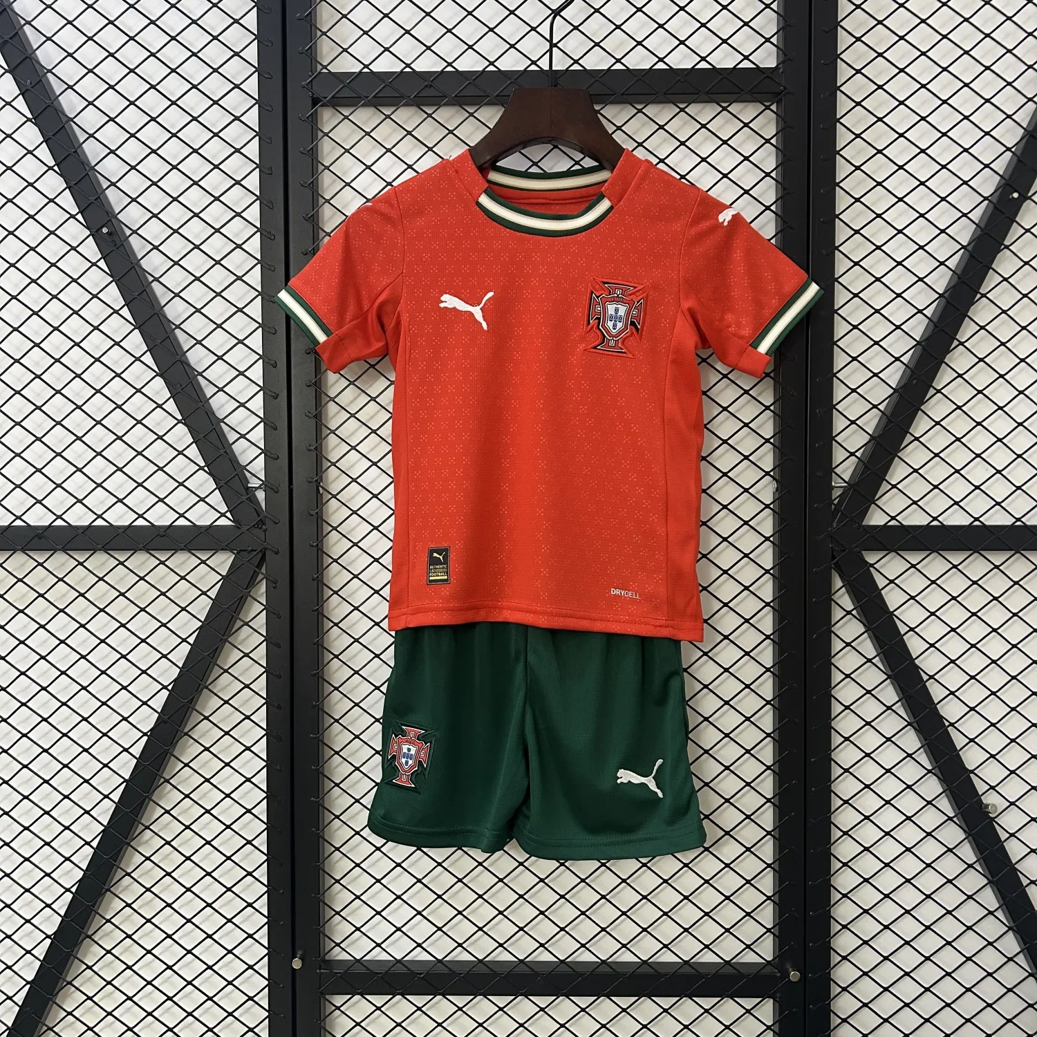 2025/26 Portuga Home Red Kids Soccer Jersey detail image