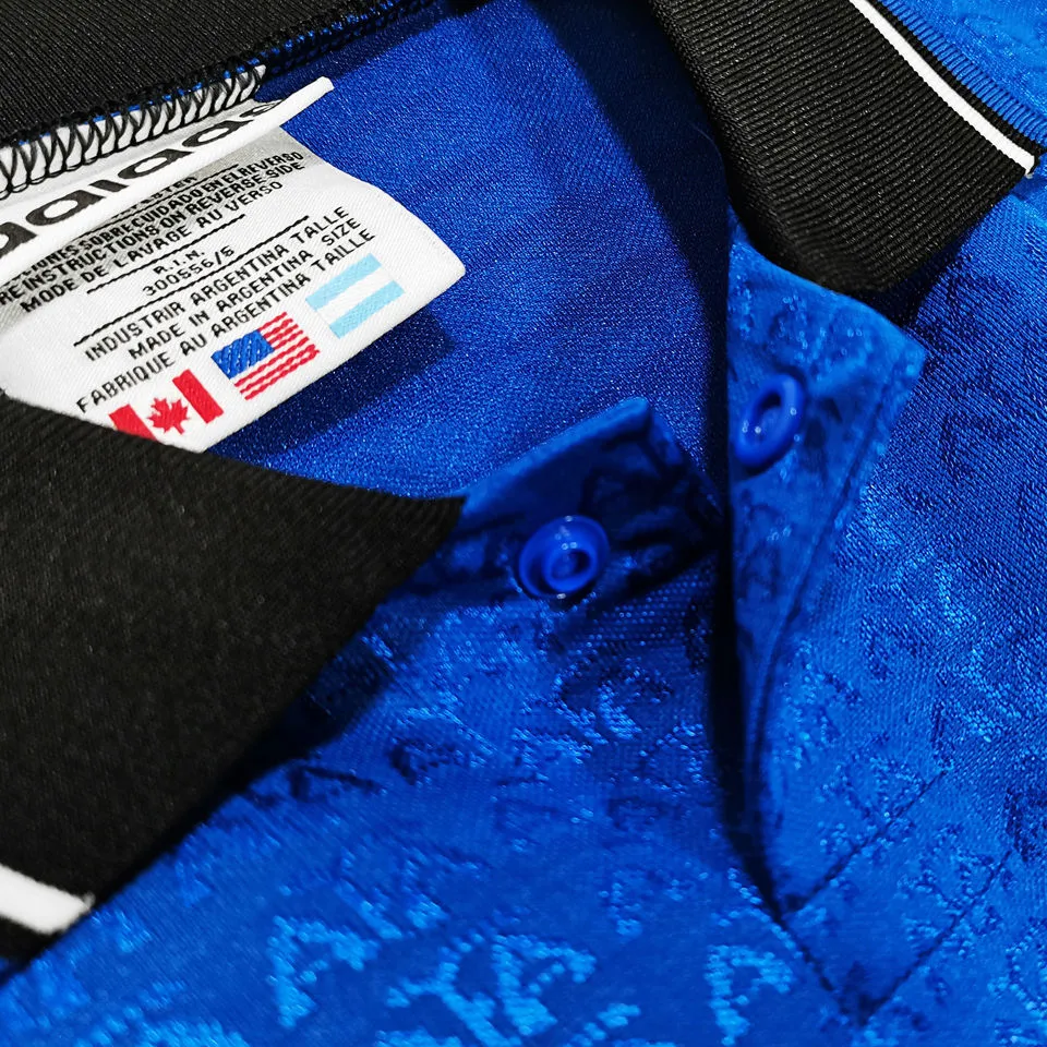 1994 Argentina Away Blue Retro Soccer Jersey detail image