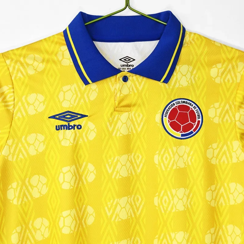 1994 Colombia Home Retro Soccer Jersey detail image