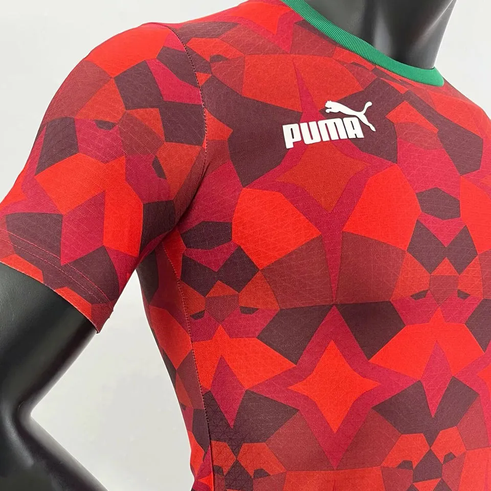 2023/24 Morocco Home Red Player Version Jersey detail image
