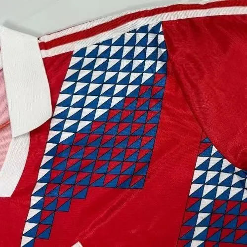 1990 Czechoslovak red shirt retro Jersey detail image