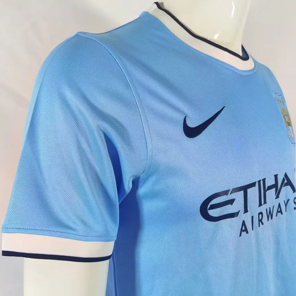 2013/14 Man City Home Blue Retro.. detail image