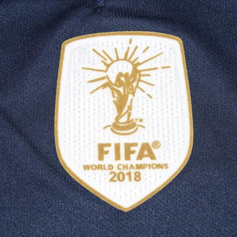 2018 France Home Retro Soccer Jersey detail image