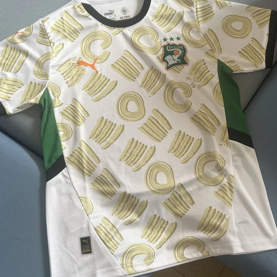 2024/25 Ivory Coast Away White Fans Soccer Jersey detail image