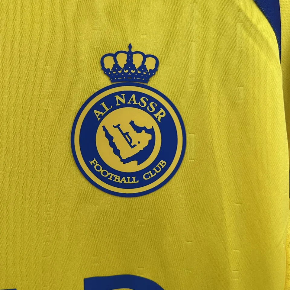 2024/25 Al Nassr Home Yellow Fans Soccer Jersey detail image