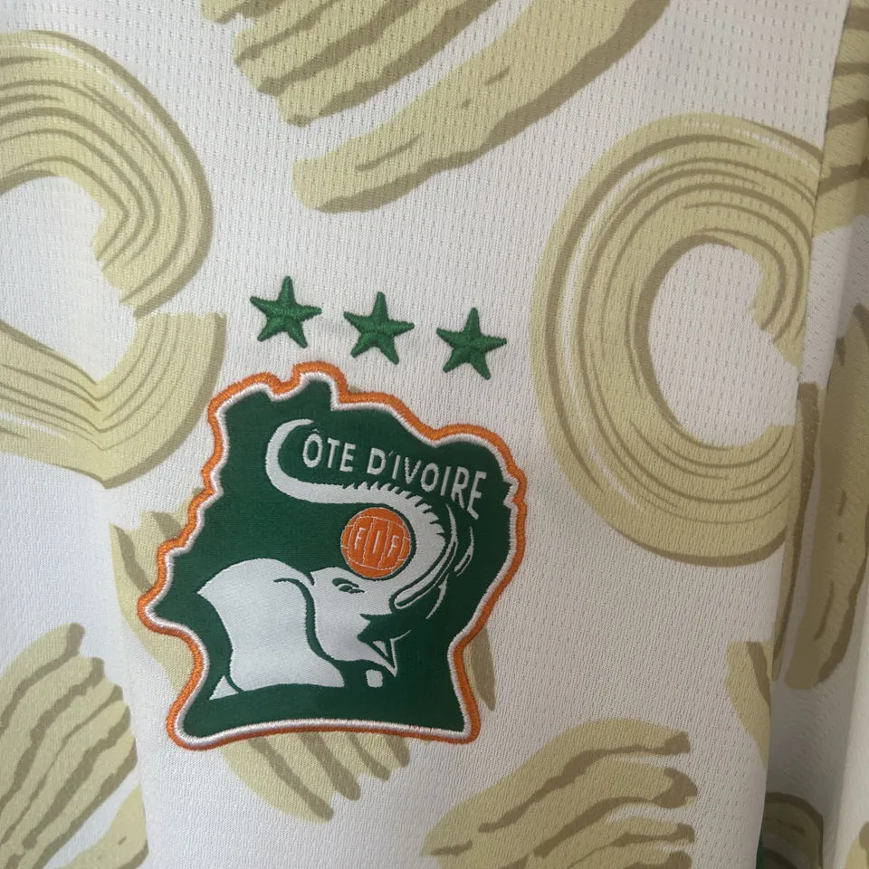 2024/25 Ivory Coast Away White Fans Soccer Jersey detail image