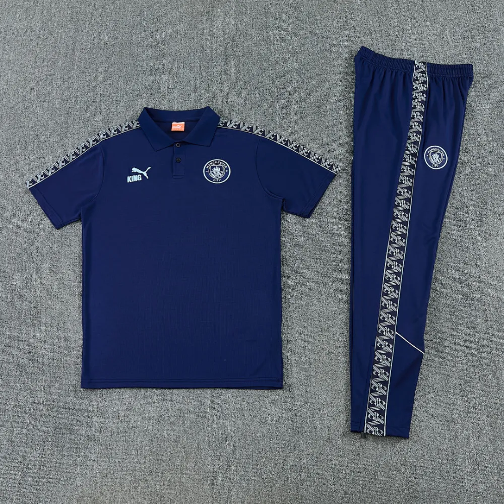2026/27 Man City Sapphire Blue POLO Training Tracksuit