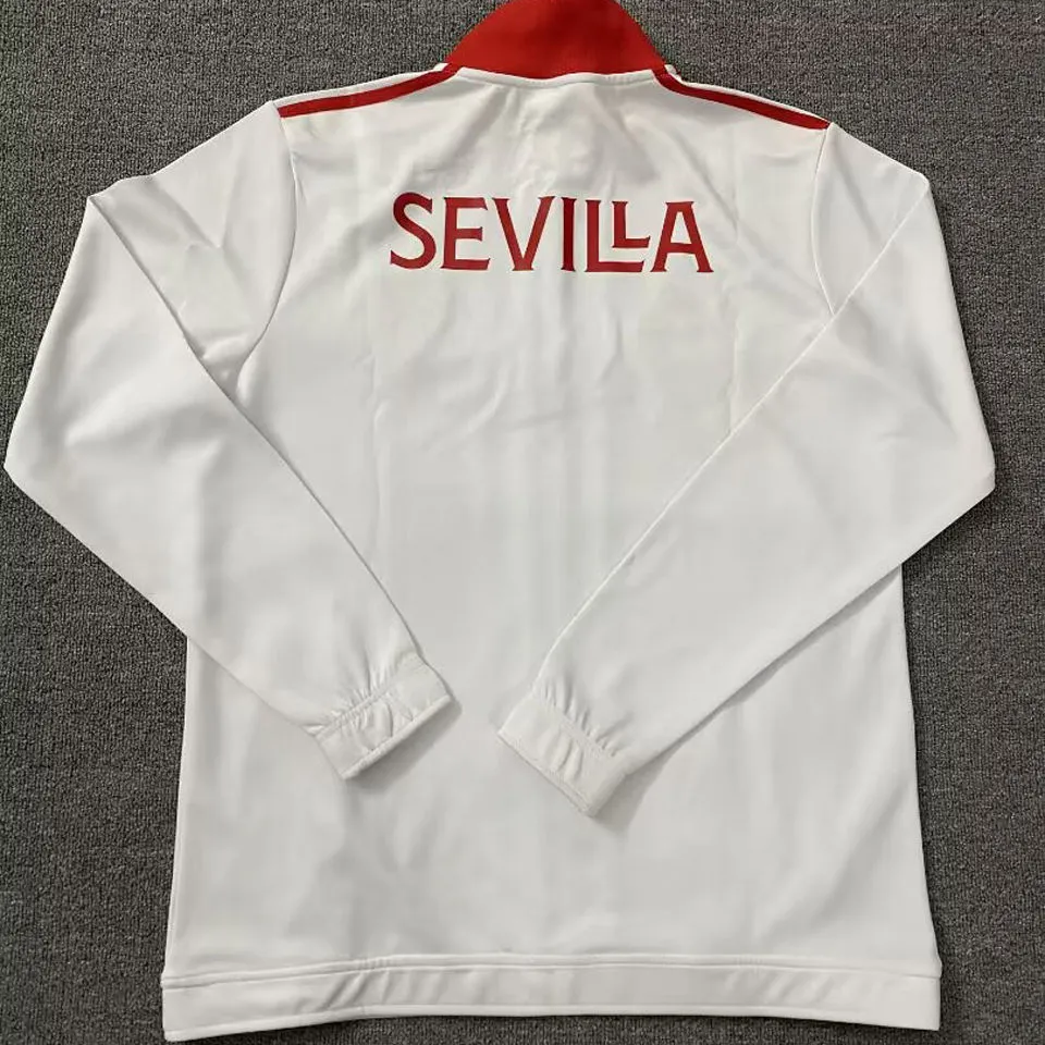 2025/26 Sevilla FC White Jacket Tracksuit