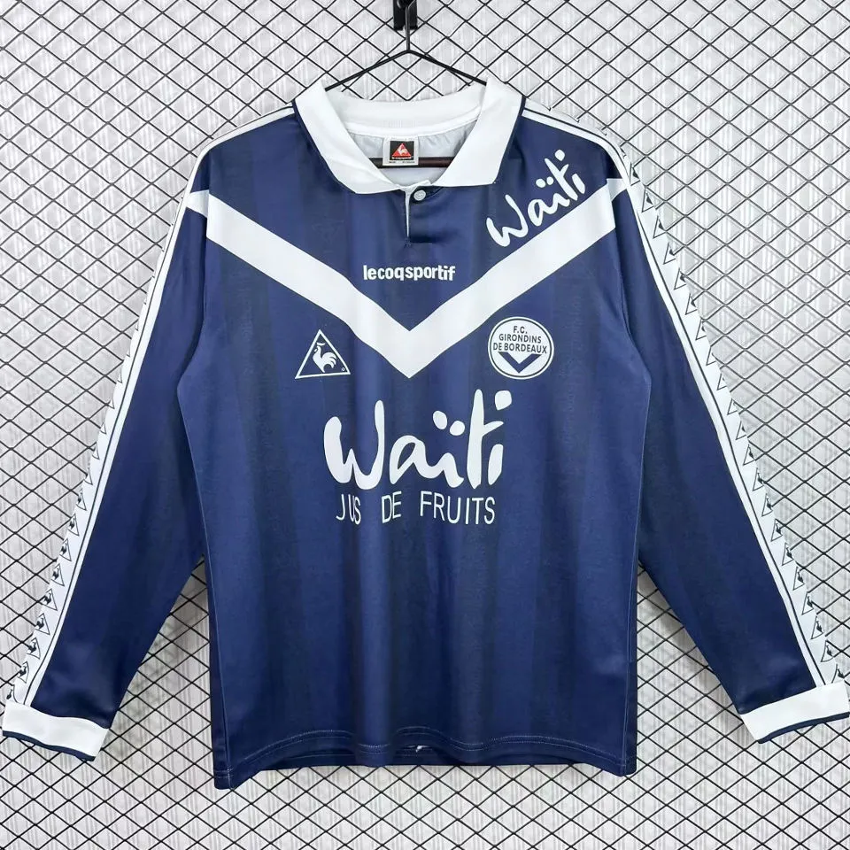 1996/1997 FC Girondins de Bordeaux Home Retro Soccer Long Sleeve Jersey