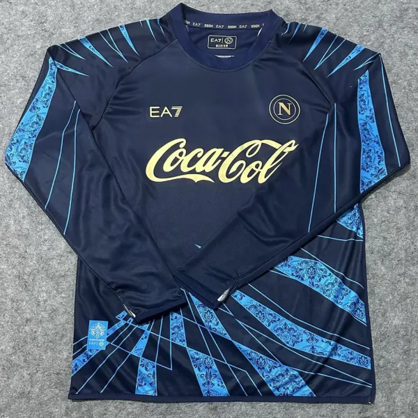 2026 Napoli Blue Long Sleeve Training Soccer Jersey