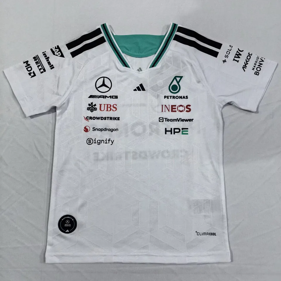 2026 Mercedes AMG Petronas F1 White Kids Team T-Shirt   童装