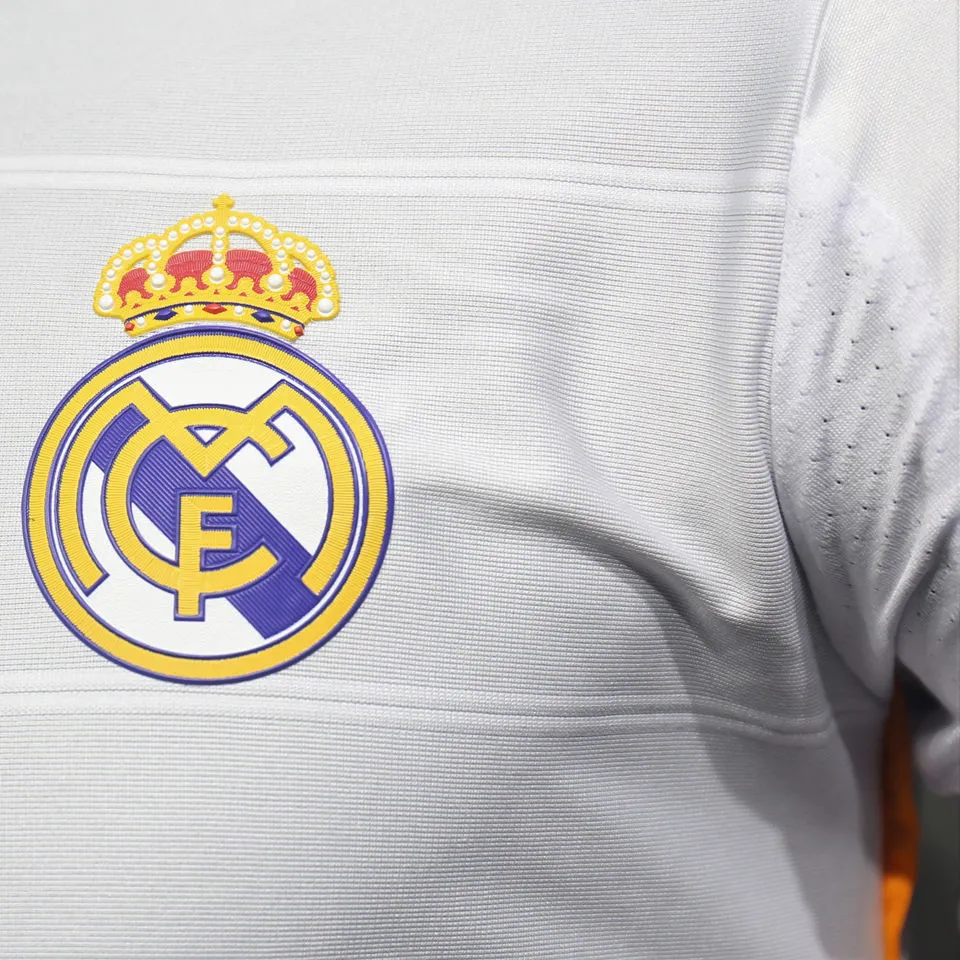 2013/14 RM White Home Retro Player Version Long Sleeve Soccer Jersey 球员版