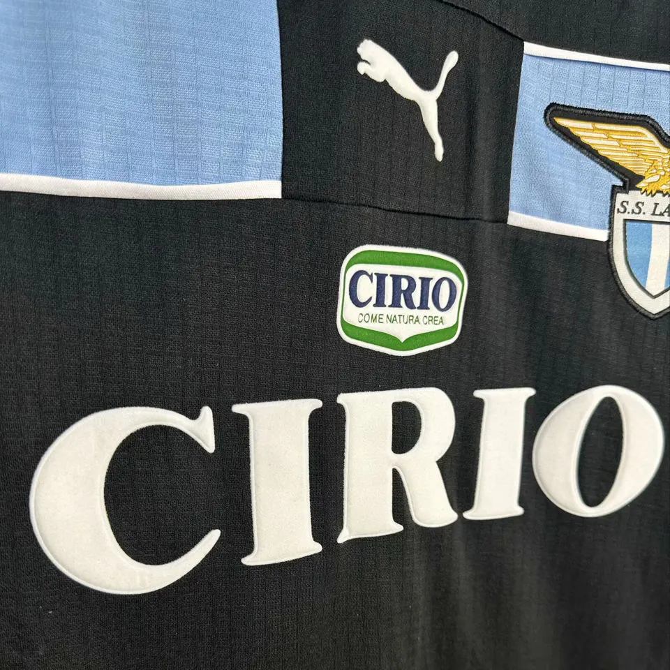 1998/99 Lazio Away Black Home Long Sleeve Retro Jersey