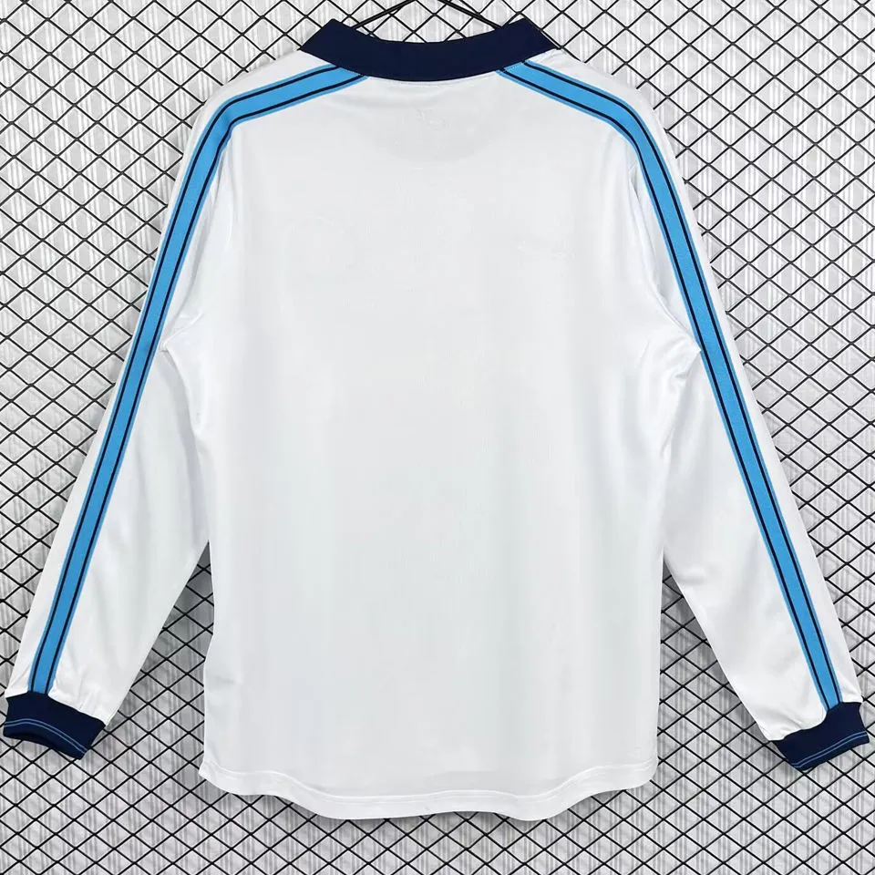 1998/1999 Napoli Away White Retro Long Sleeve Soccer Jersey