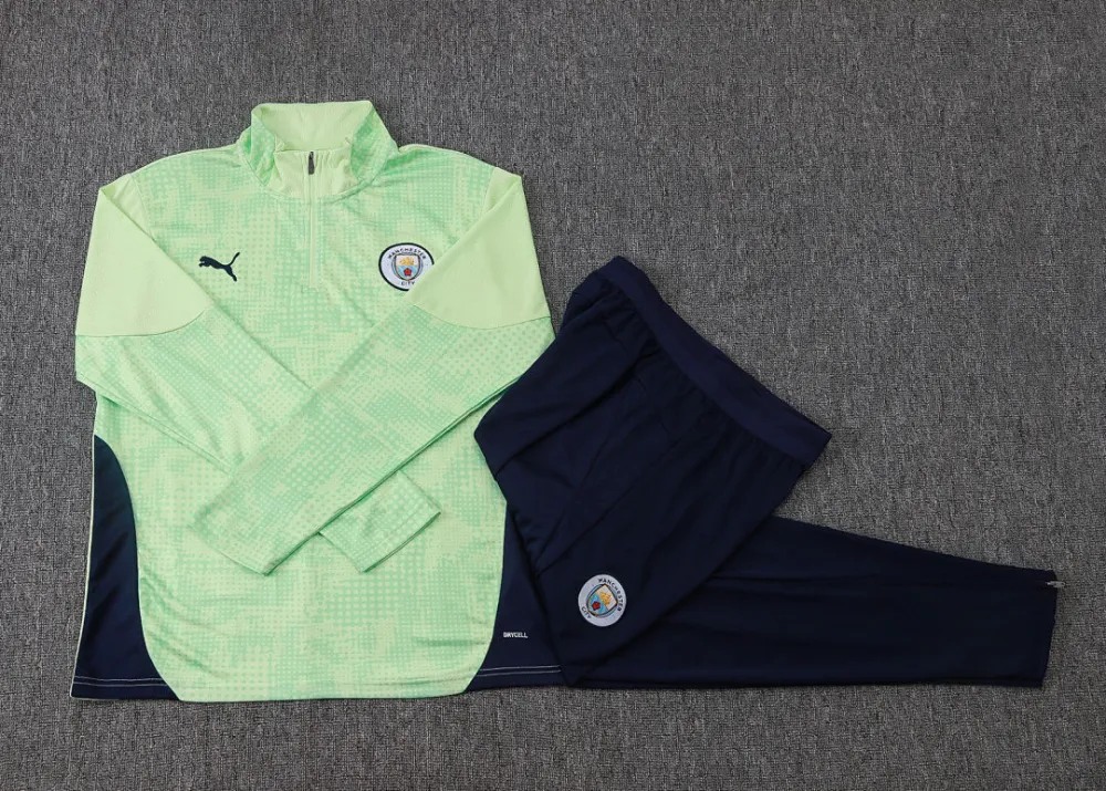 2026/27 Man City Light Green Sweater Tracksuit