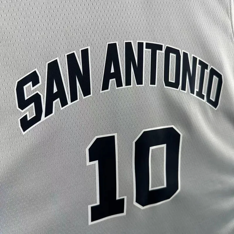 2026 Spurs DEROZAN #10 Grey NBA Jerseys