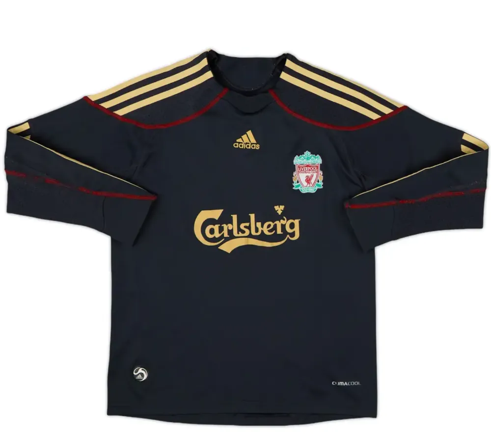 2009/2010 LIV Away Long Sleeve Retro Soccer jersey