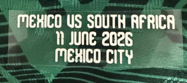 MEXICO VS SOUTH AFRICA 11 JUNE 2026 MEXICO CITY(徽章小字)
