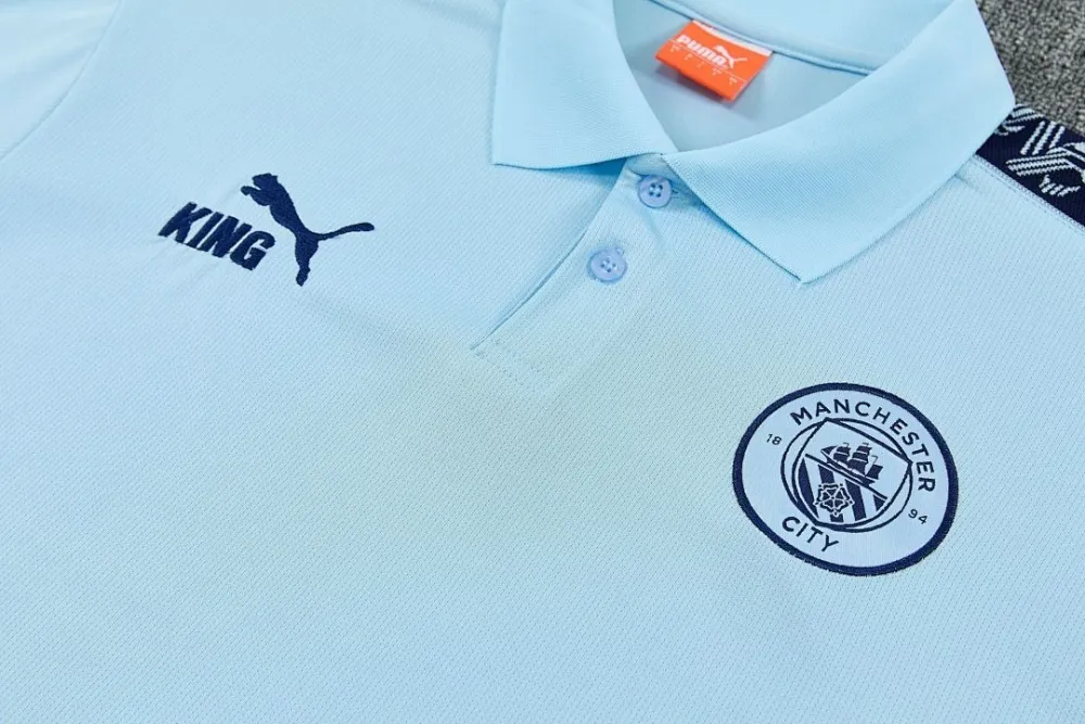2026/27 Man City Light Blue POLO Training Tracksuit