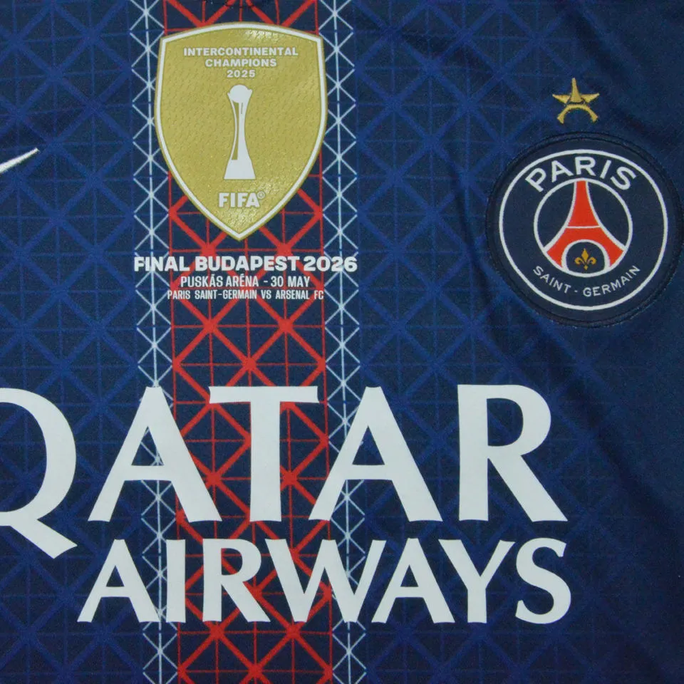 2026 UCL Final PSG 1:1 Quality Home Fans Jersey 2025/26 ( Have All Patch 带胸前决赛小字 章 臂章 袖广告）绣前塔星