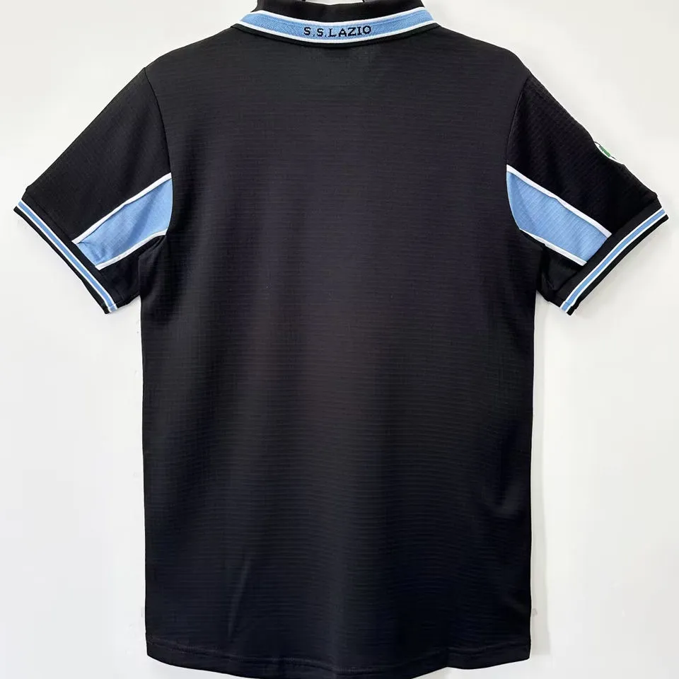 1998/99 Lazio Away Black Retro Soccer Jersey