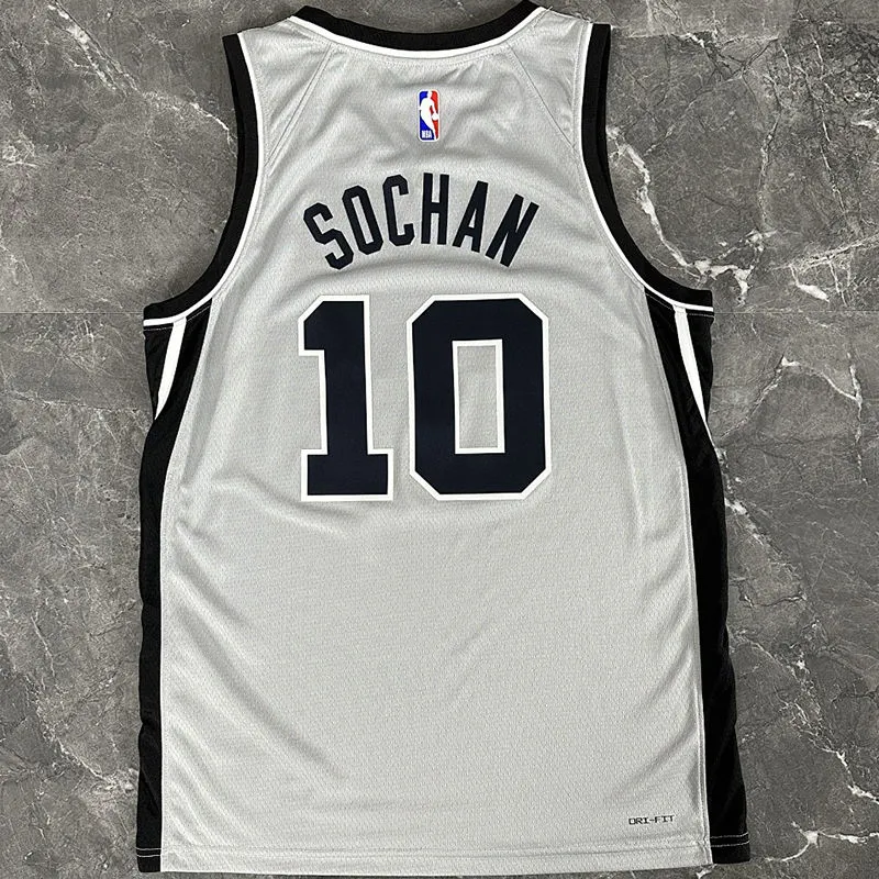 2026 Spurs DEROZAN #10 Grey NBA Jerseys