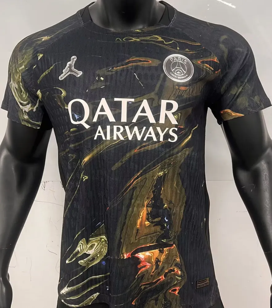 D.Doué #14 PSG x Labubu Dark Night Edition Black Player Version Jersey 2025/26 拉布布字体