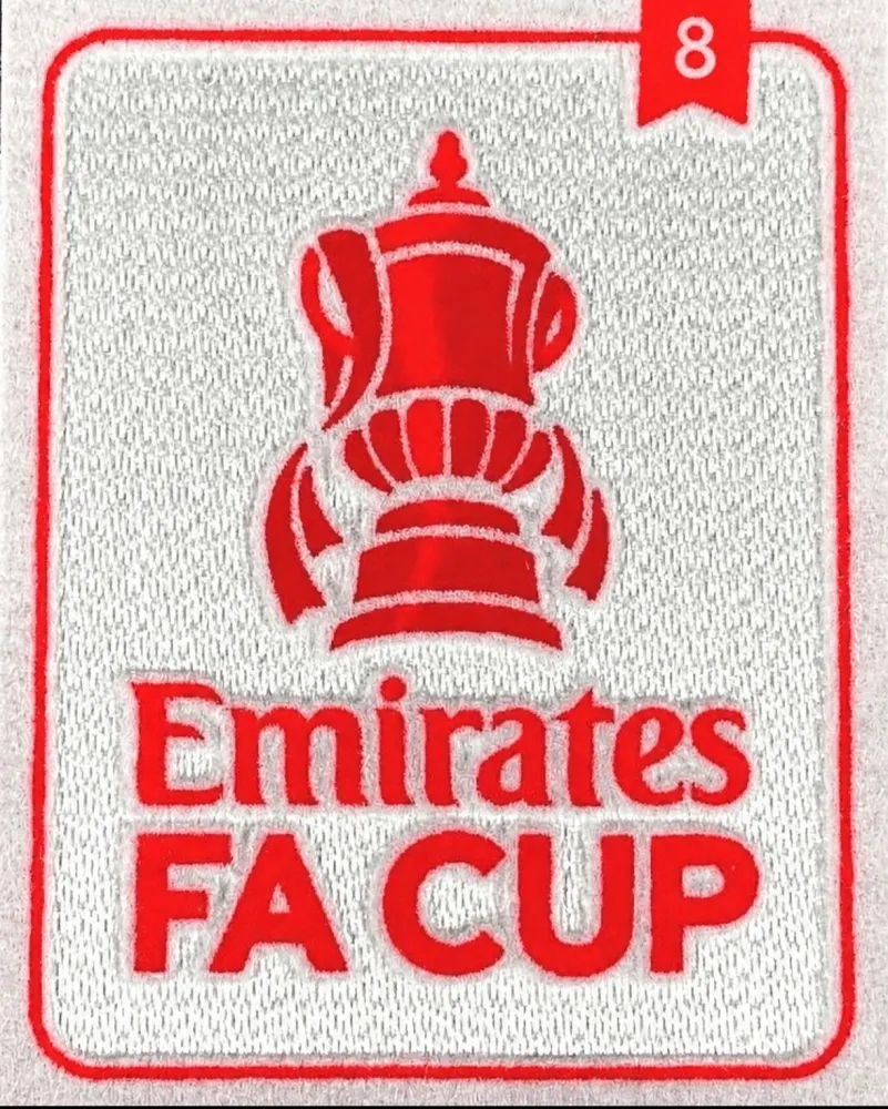 Emirates FA CUP 8 Patch 足总杯 8 字杯 曼联用  (You can buy it alone OR tell us which jersey to print it on. )