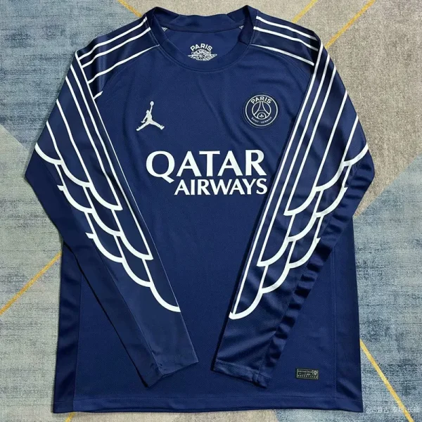 2024/25 PSG 4Th Blue Long Sleeve Soccer Jersey