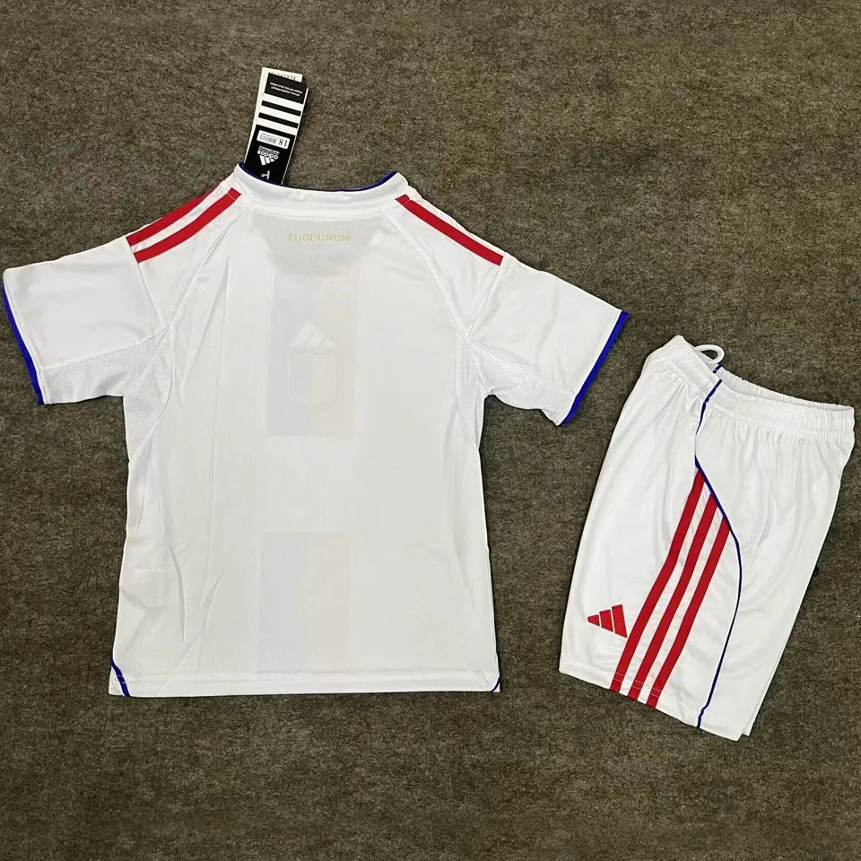 2025/26 Lyon Home White Kids Soccer Jersey