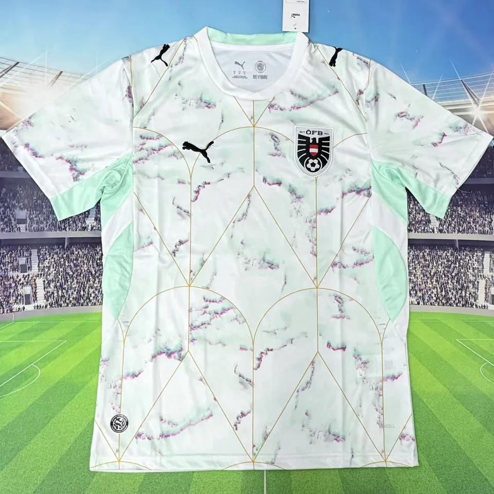 2026/27 Austria Third Fans Soccer Jersey (Have Right Patch 有右臂章 黑底白字）