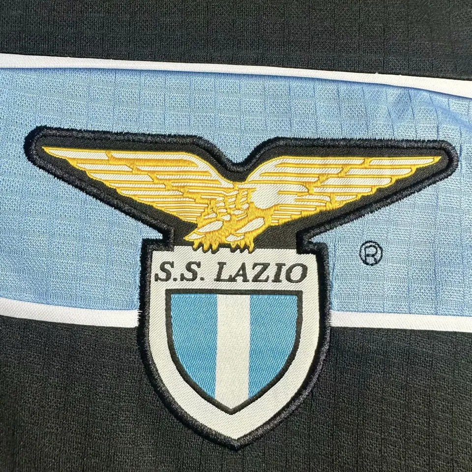 1998/99 Lazio Away Black Home Long Sleeve Retro Jersey