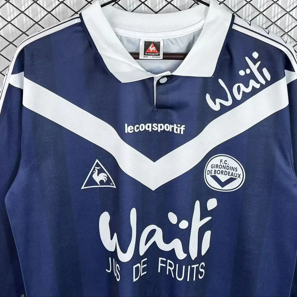 1996/1997 FC Girondins de Bordeaux Home Retro Soccer Long Sleeve Jersey