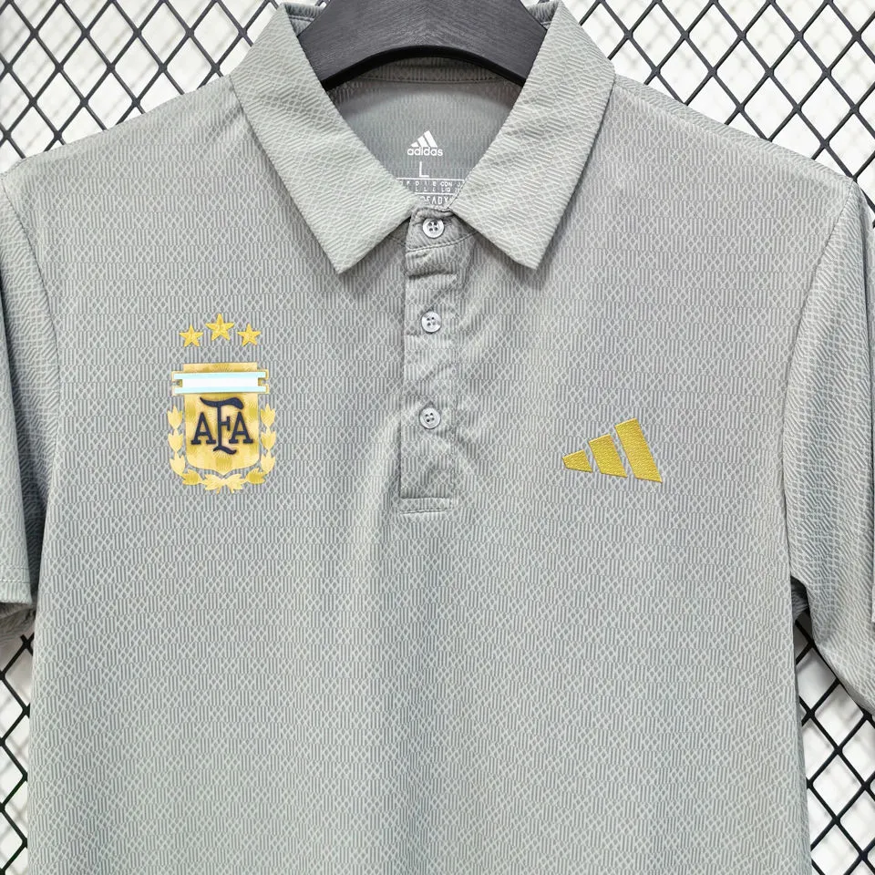 2026/27 Argentina Casual Quick Drying POLO T-Shirt    兰灰色