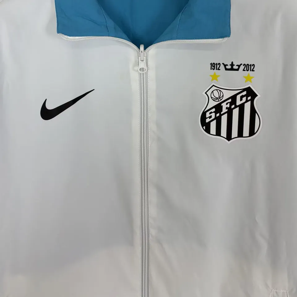 2012/13 Santos White And Blue Retro Reversible Windbreaker 双面