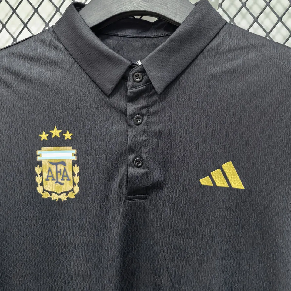 2026/27 Argentina Casual Quick Drying POLO T-Shirt    黑色