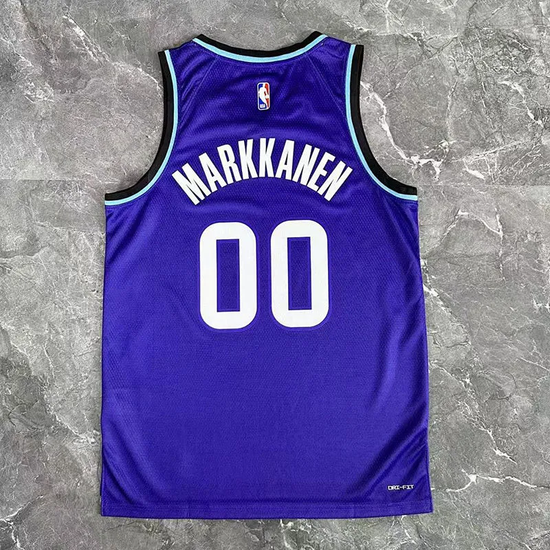 2026 Jazz MARKKANENE #00 Purple NBA Jerseys