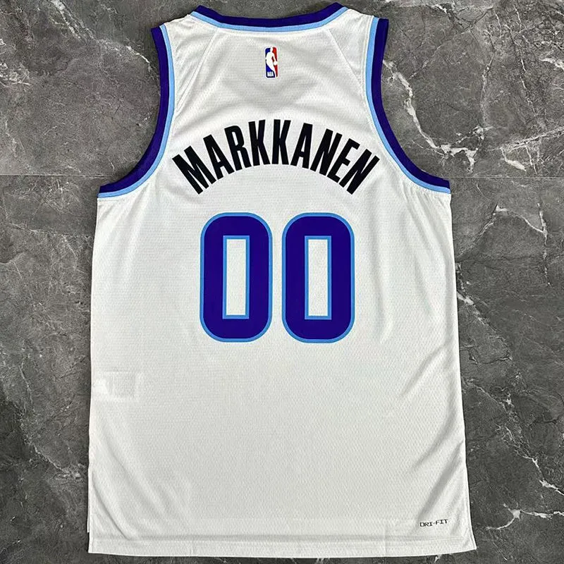 2026 Jazz MARKKANENE #00 White NBA Jerseys