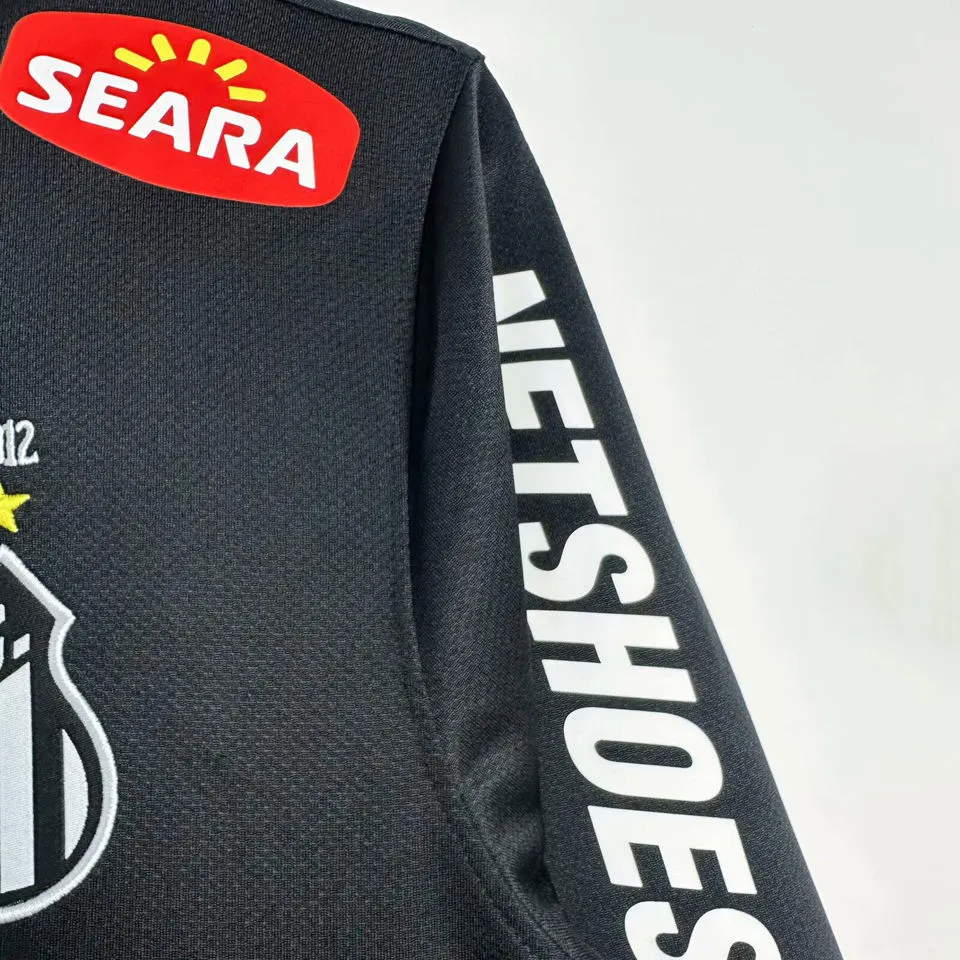 2012/13 Santos Black Retro Long Sleeve Soccer Jersey