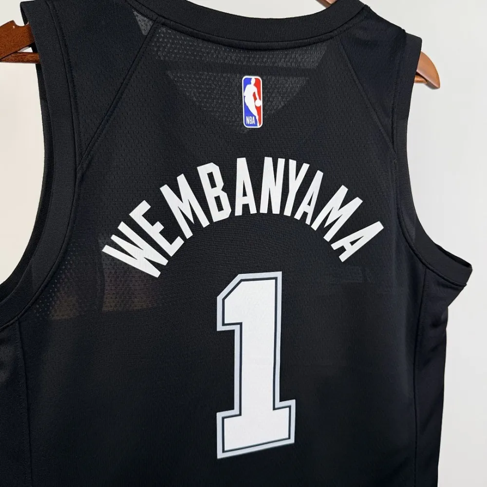 2026/27 Spurs WEMBANYAMA #1 Black City version NBA Jerseys