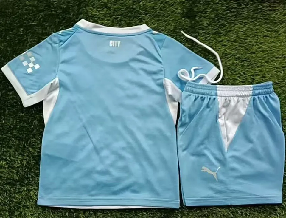 2026/27 Man City Home Kids Soccer Jersey