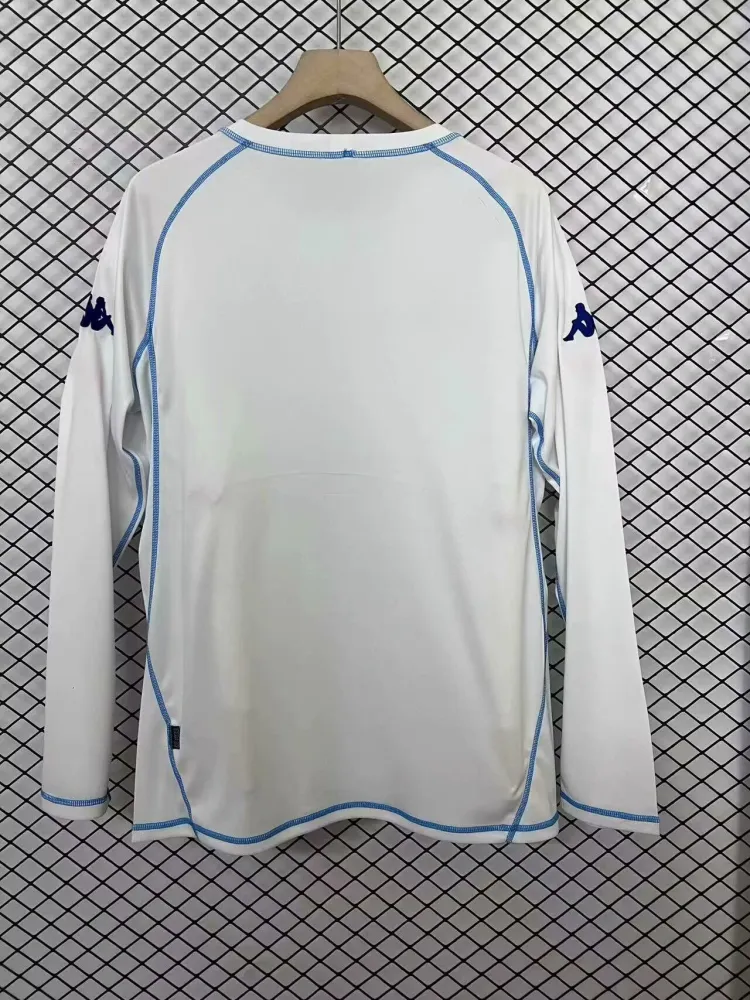 2003/04 AJ Auxerre Home Long Sleeve Retro Soccer Jersey