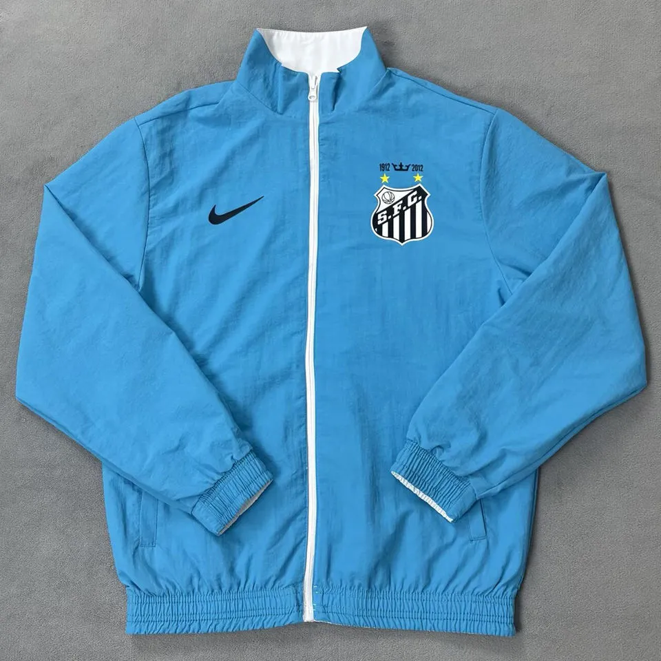 2012/13 Santos White And Blue Retro Reversible Windbreaker 双面