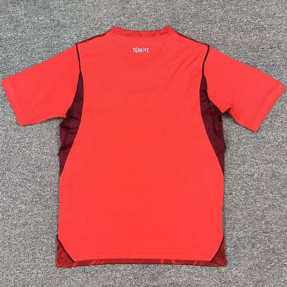 2026/27 Turkey Away Red Fans Soccer Jersey  (Have Right Patch 有右臂章 白底黑字）