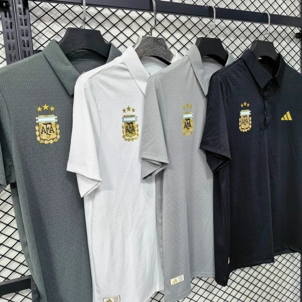 2026/27 Argentina Casual Quick Drying POLO T-Shirt    兰灰色