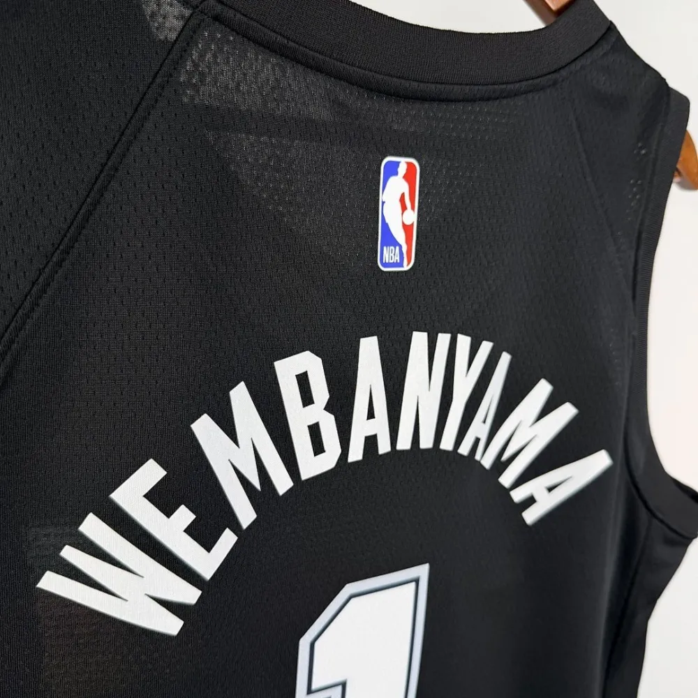 2026/27 Spurs WEMBANYAMA #1 Black City version NBA Jerseys