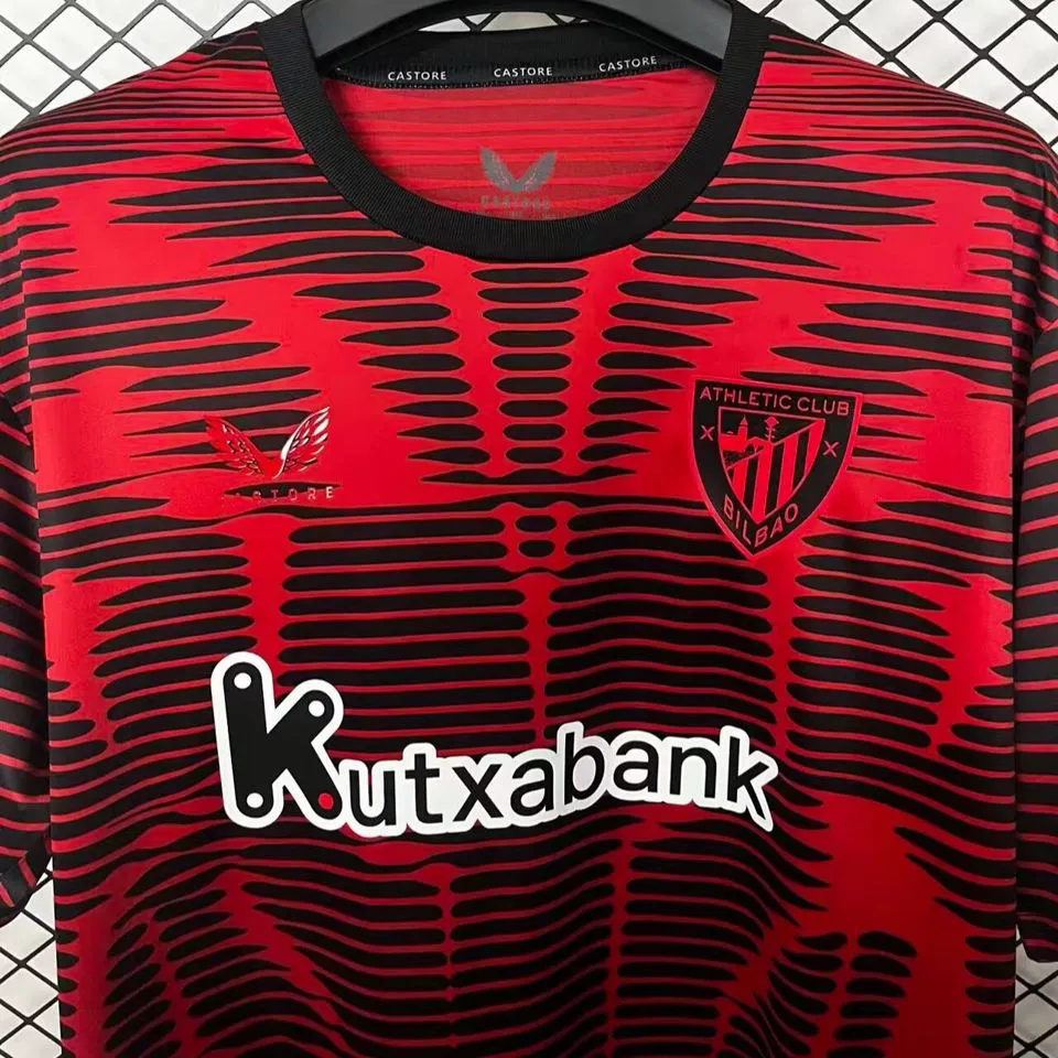 2025/26 Bilbao AT 4TH Red Black Fans Soccer Jersey